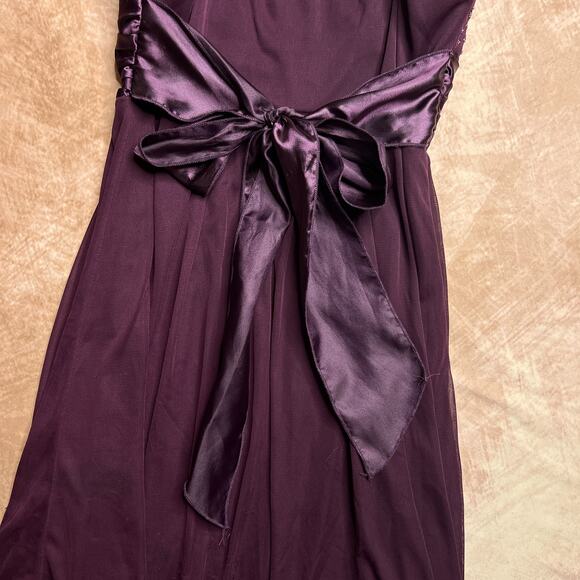 Y2K Charlotte Russe Beaded Sequin Empire Waist Party Mini Dress Purple Mesh - Picture 7 of 8